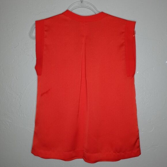 Scotch & Soda Red V-neck Pleated Shoulder Blouse - Picture 5 of 6